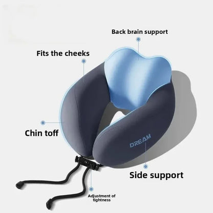 Travel Neck Pillow Ergonomic U-Shape Plush Lightweight Portable