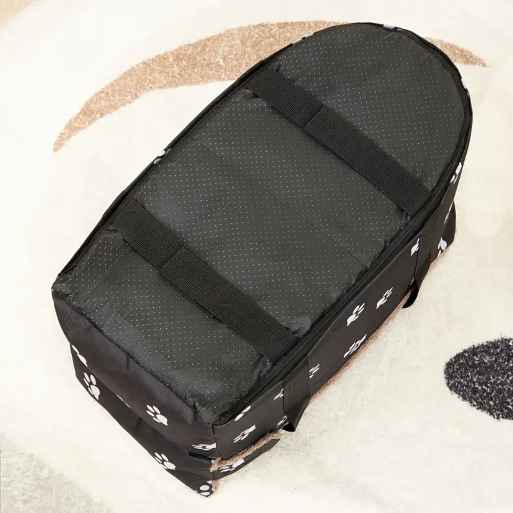 Travel Pet Bed Plush Lining Adjustable Safety Straps