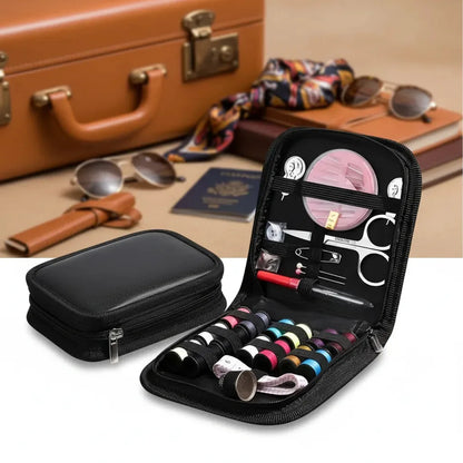 Travel Sewing Kit Compact Portable With Threads Needles Buttons & Scissors