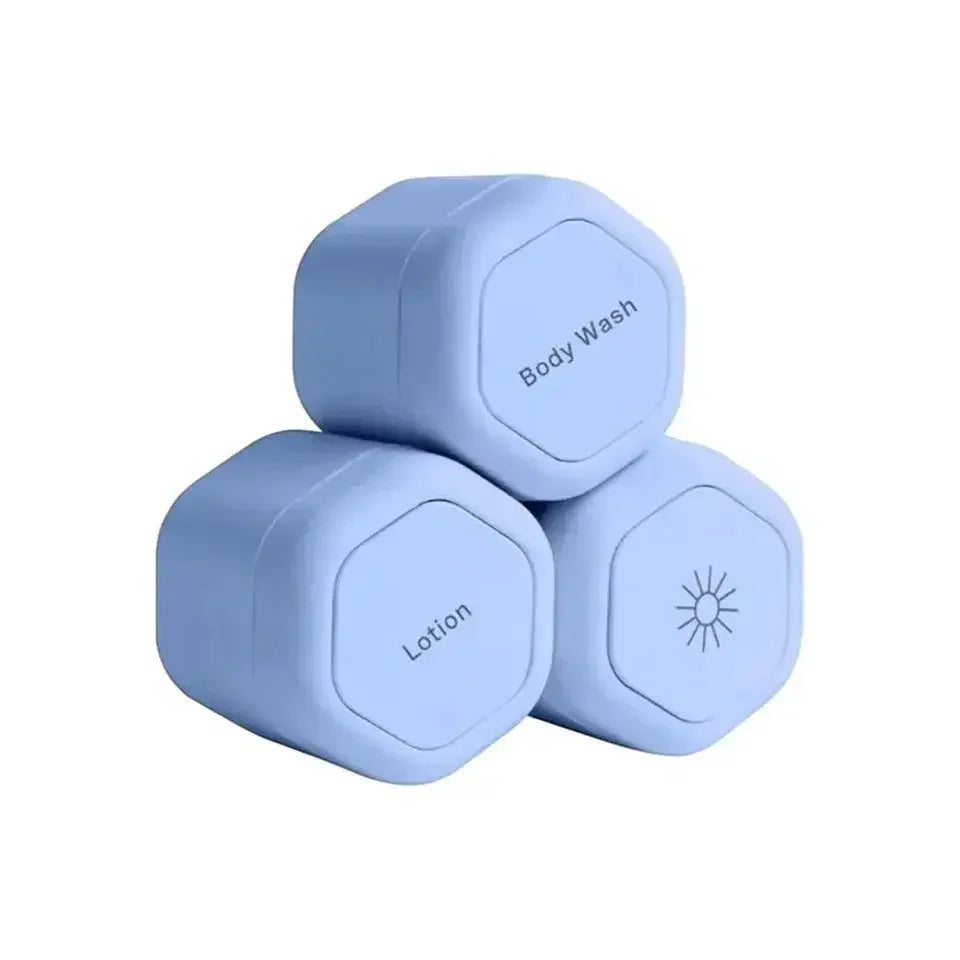Travel Toiletry Jars Silicone Leakproof Stackable