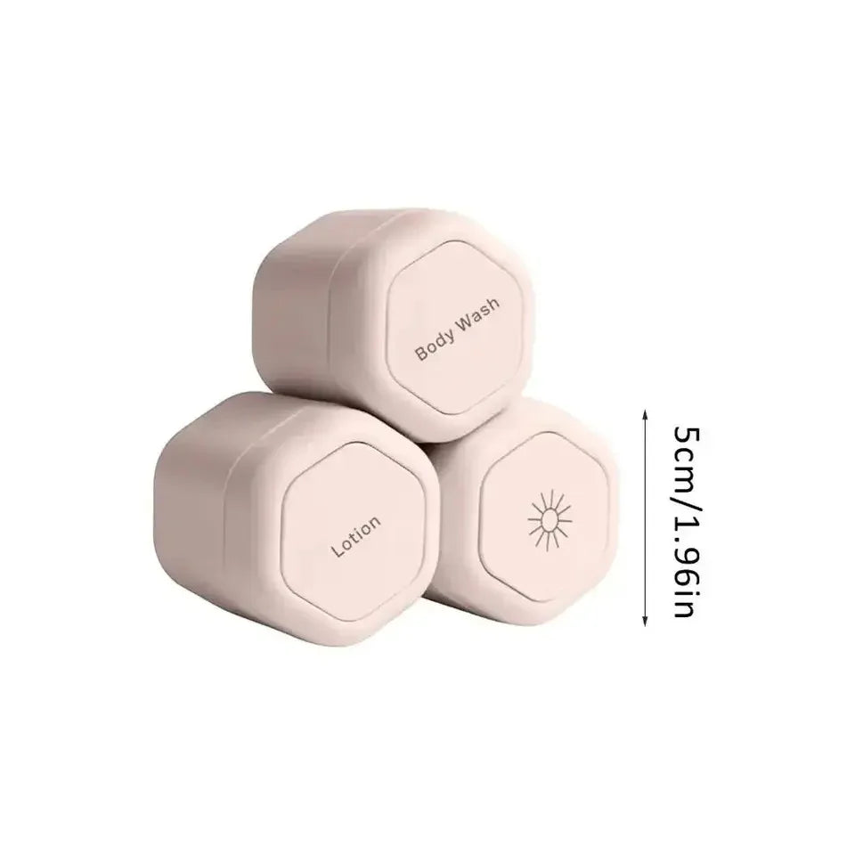 Travel Toiletry Jars Silicone Leakproof Stackable