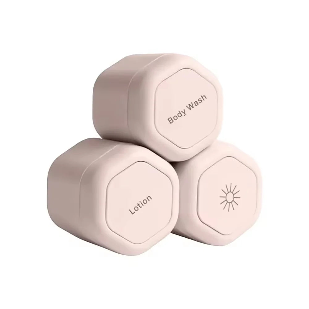 Travel Toiletry Jars Silicone Leakproof Stackable