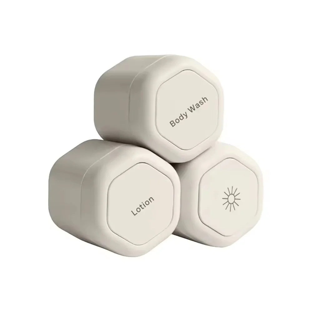 Travel Toiletry Jars Silicone Leakproof Stackable