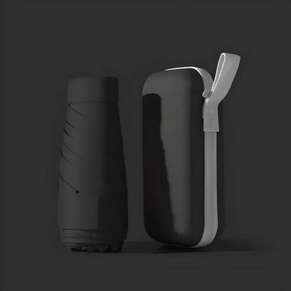 Travel Umbrella Compact Foldable Wide Canopy Hard Shell Case
