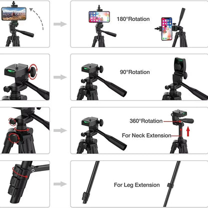 Tripod Stand Adjustable Height Wireless Remote