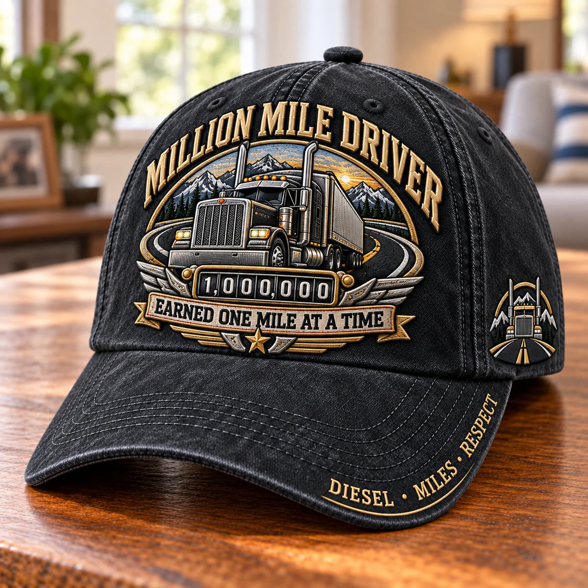 Trucker Baseball Cap Washed Cotton Twill Adjustable Fit