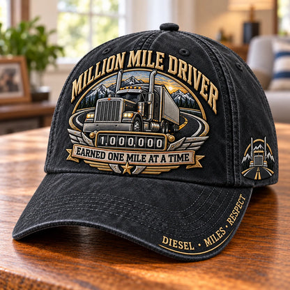 Trucker Baseball Cap Washed Cotton Twill Adjustable Fit