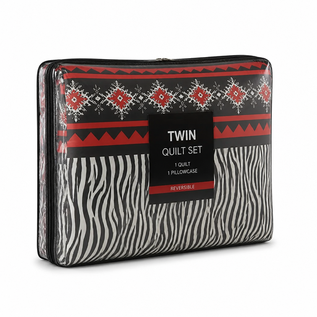 Twin Quilt Set Quilted Reversible Lightweight