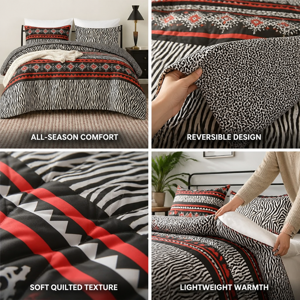 Twin Quilt Set Quilted Reversible Lightweight