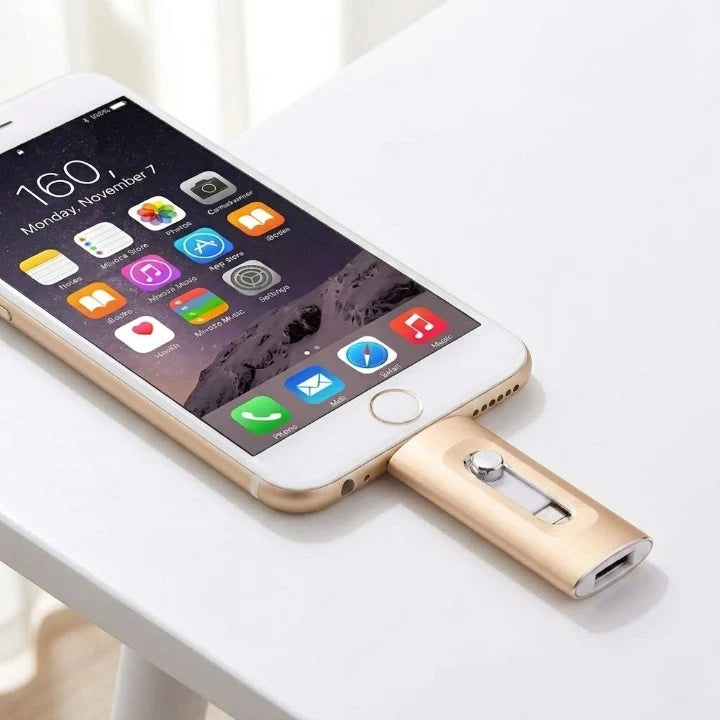 USB Flash Drive 3-in-1 Lightning USB-C USB-A