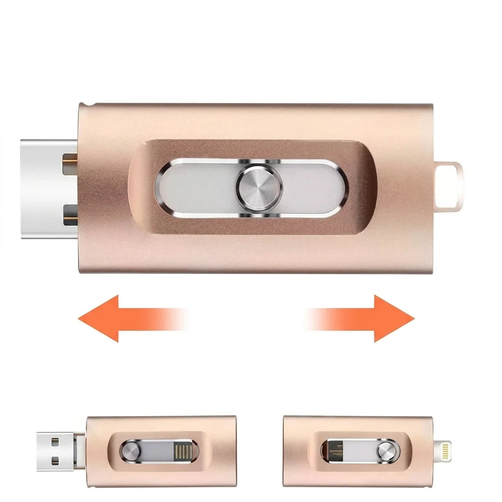 USB Flash Drive 3-in-1 Lightning USB-C USB-A