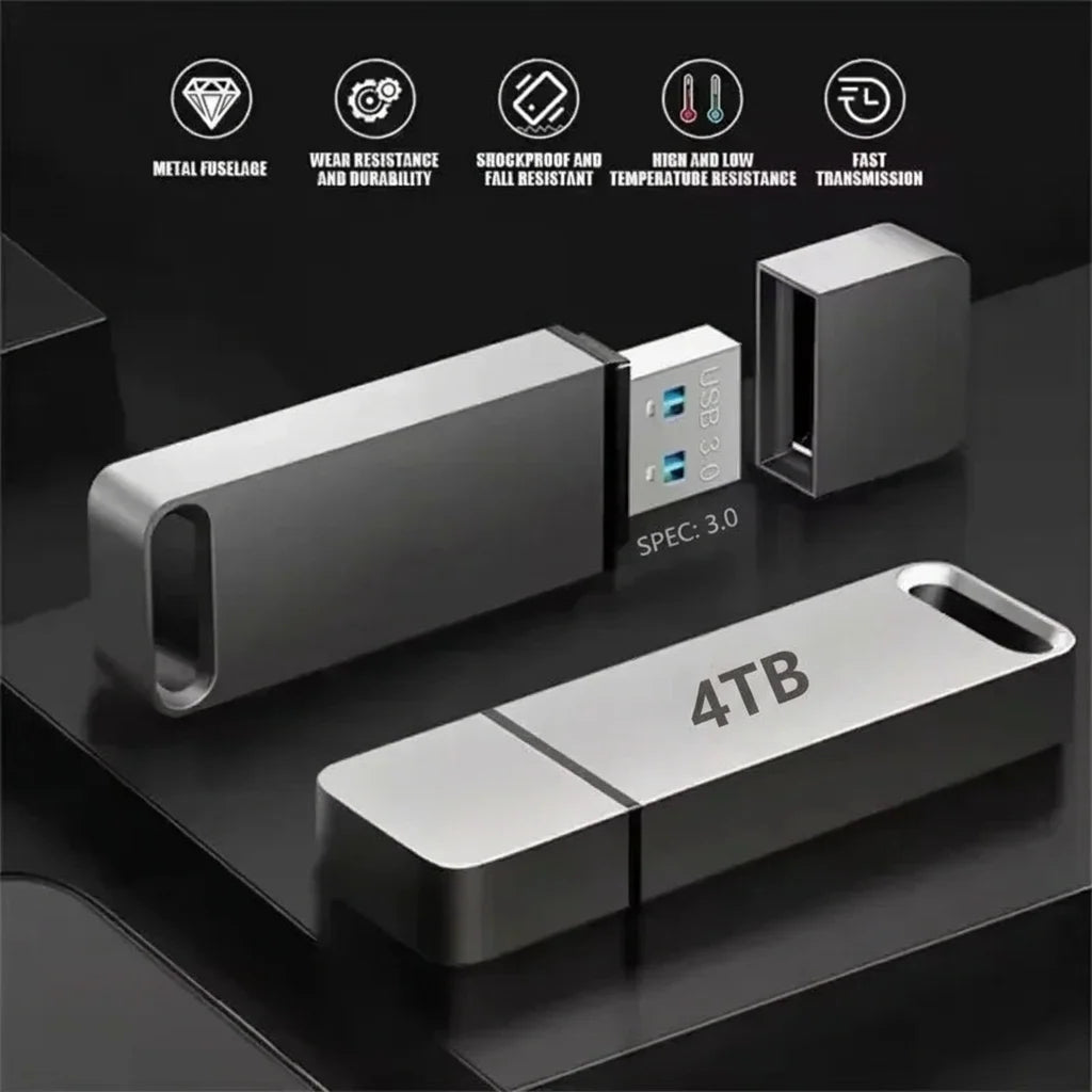 USB Flash Drive Waterproof Shockproof 4TB USB 3.2