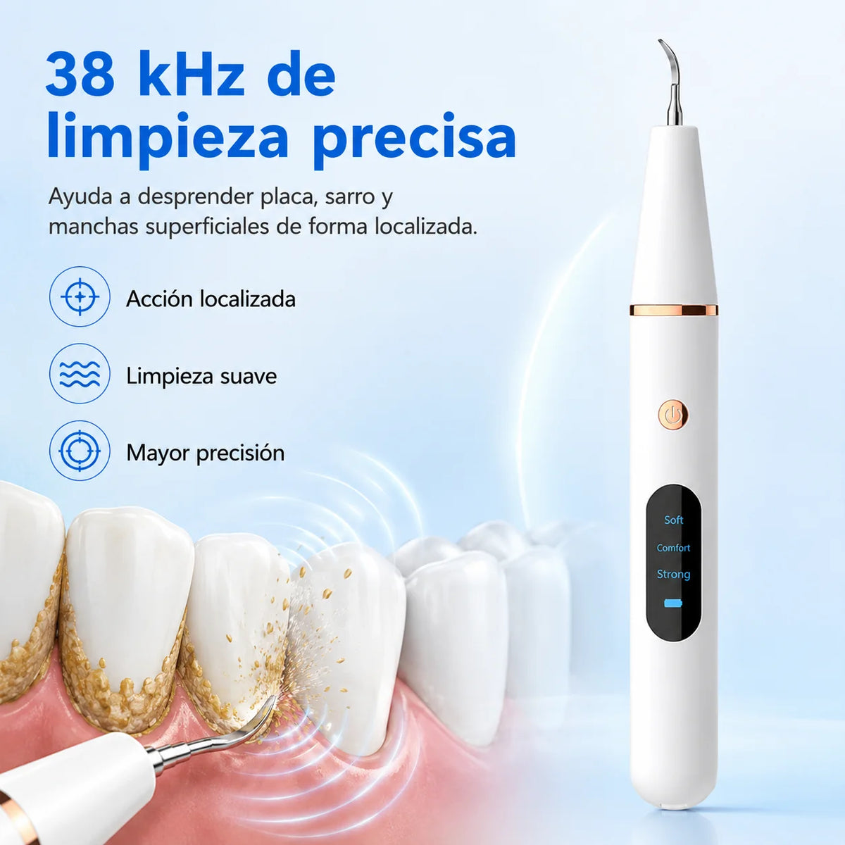 Ultrasonic Dental Cleaner 3 Modes Built-In LED