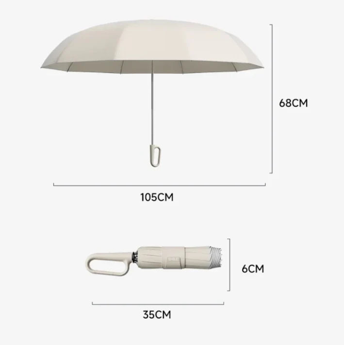 Umbrella Wind-Resistant Reflective Trim Compact Foldable Style