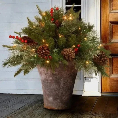 Urn Filler Evergreen Warm White LED Lights Automatic Timer