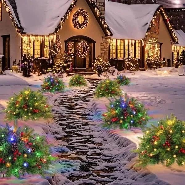 Urn Filler Evergreen Warm White LED Lights Automatic Timer