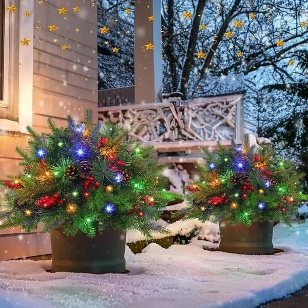 Urn Filler Evergreen Warm White LED Lights Automatic Timer