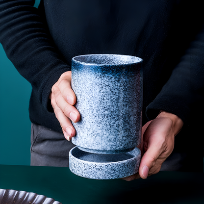 Utensil Holder Ceramic With Drainage Holes