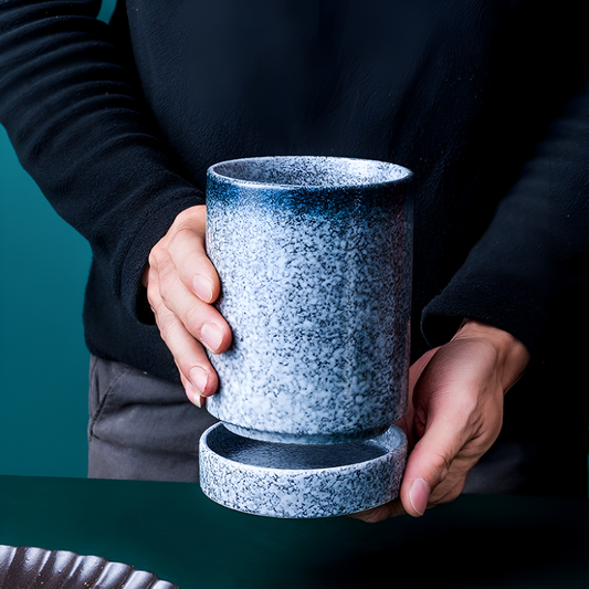 Utensil Holder Ceramic With Drainage Holes