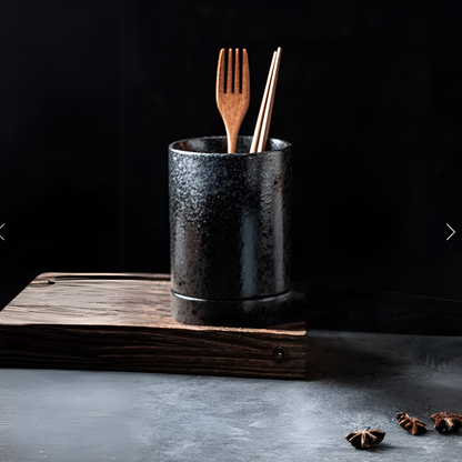 Utensil Holder Ceramic With Drainage Holes