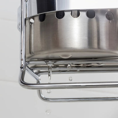 Utensil Holder Perforated Stainless Steel Rust-Resistant