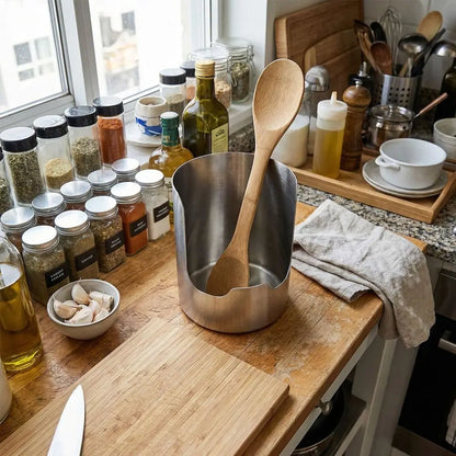 Utensil Holder Stainless Steel Space-Saving Vertical Design