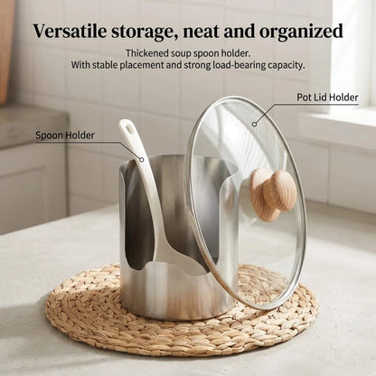 Utensil Holder Stainless Steel Space-Saving Vertical Design