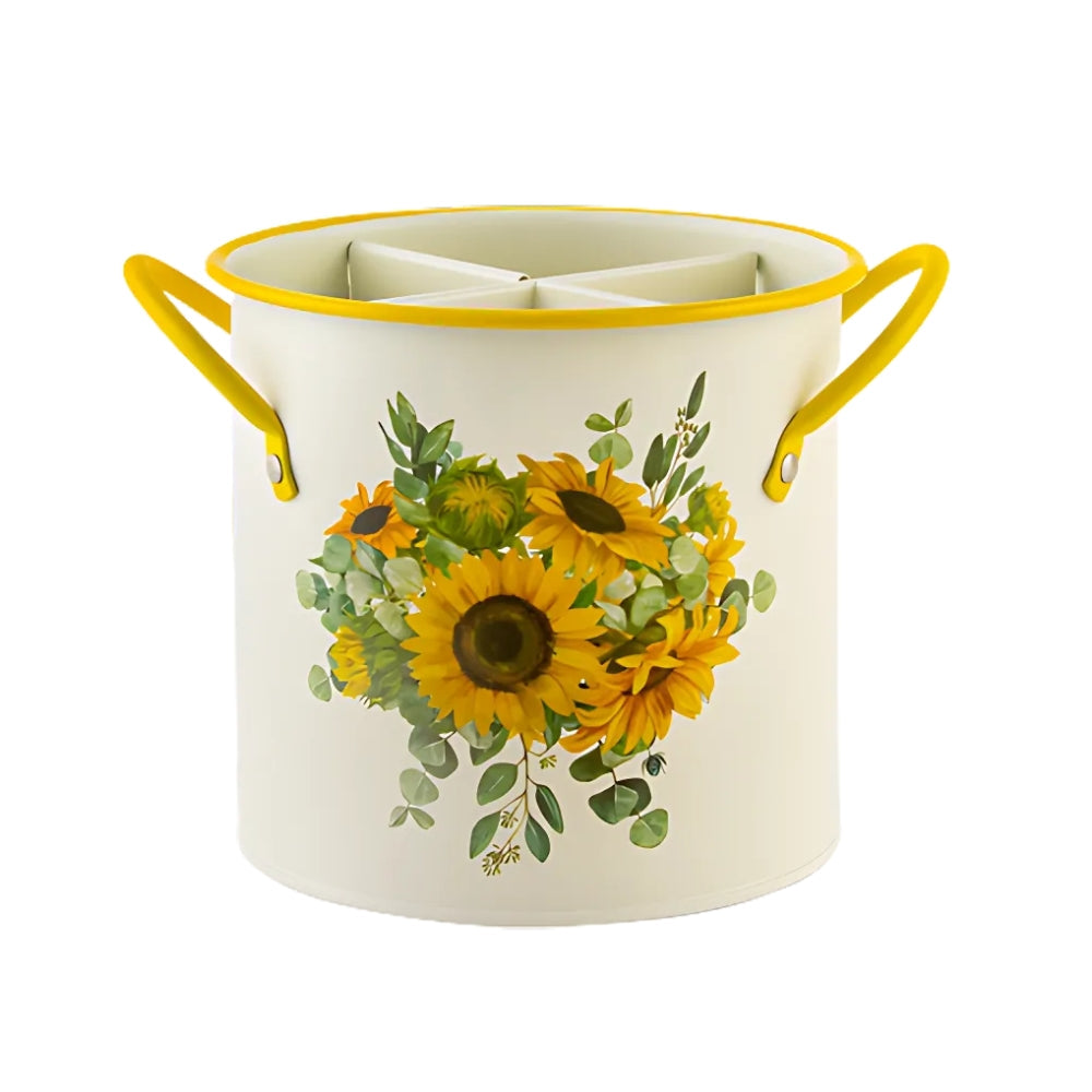 Utensil Organizer Enamel Cast Iron & Divider Lid