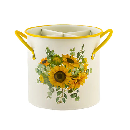 Utensil Organizer Enamel Cast Iron & Divider Lid