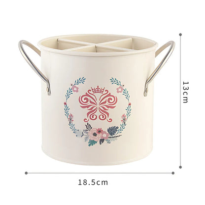 Utensil Organizer Enamel Cast Iron & Divider Lid