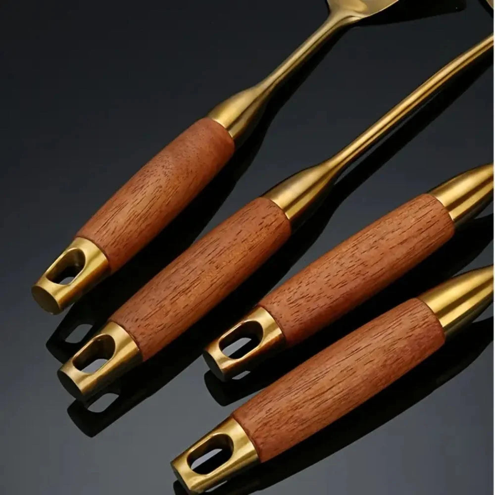 Utensil Set 304 Stainless Steel Gold Finish