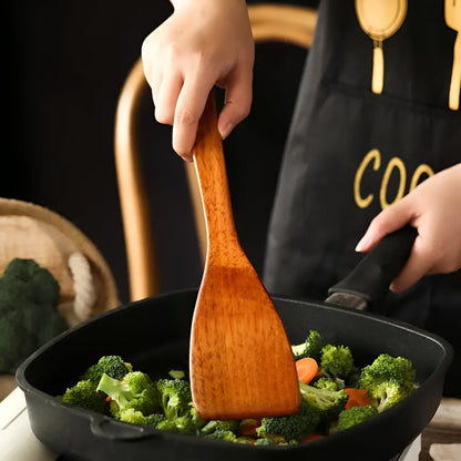 Utensil Set Natural Hardwood Scratch-Free 4-Piece