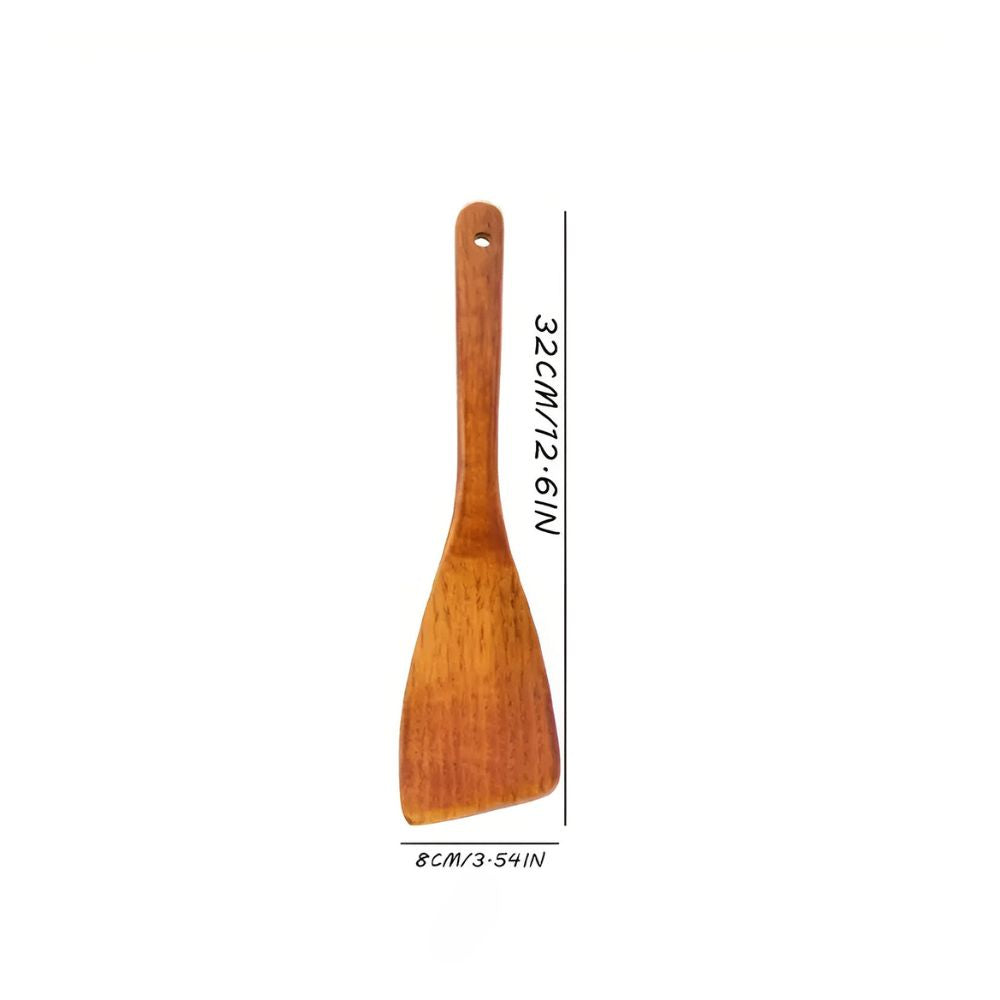 Utensil Set Natural Hardwood Scratch-Free 4-Piece
