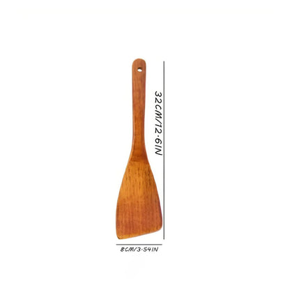 Utensil Set Natural Hardwood Scratch-Free 4-Piece