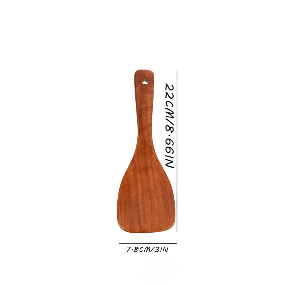Utensil Set Natural Hardwood Scratch-Free 4-Piece