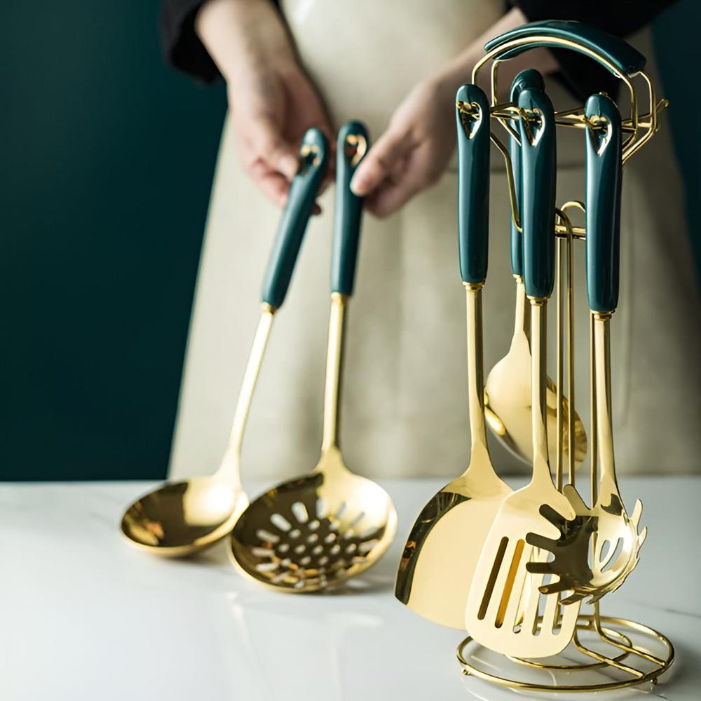 Utensil Set Stainless Steel Dishwasher Safe With Rack