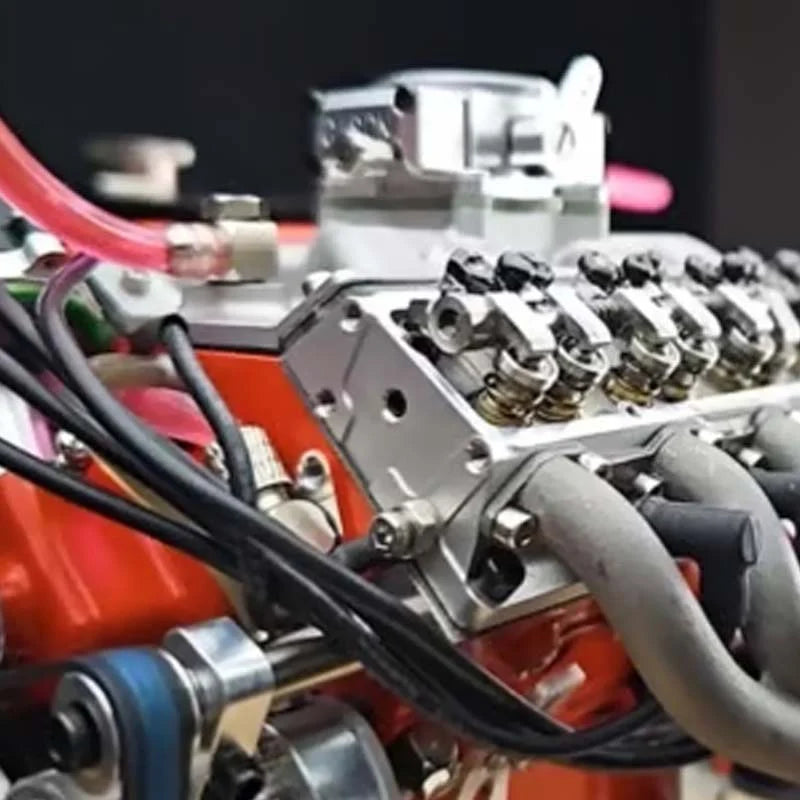 V8 Engine Model Kit Gasoline-Powered Metal With CDI Ignition