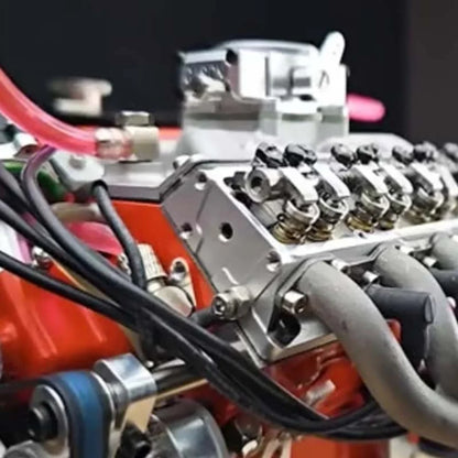 V8 Engine Model Kit Gasoline-Powered Metal With CDI Ignition