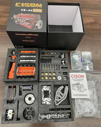 V8 Engine Model Kit Gasoline-Powered Metal With CDI Ignition