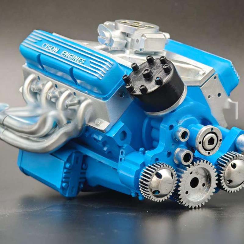 V8 Engine Model Kit Gasoline-Powered Metal With CDI Ignition
