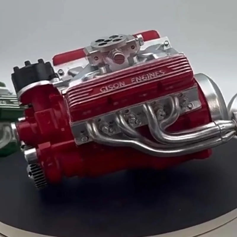 V8 Engine Model Kit Gasoline-Powered Metal With CDI Ignition