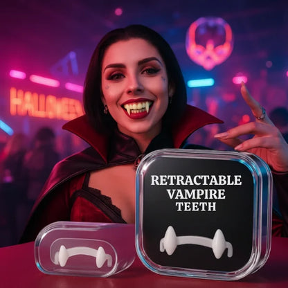 Vampire Fangs Retractable Reusable Trimmable Fit