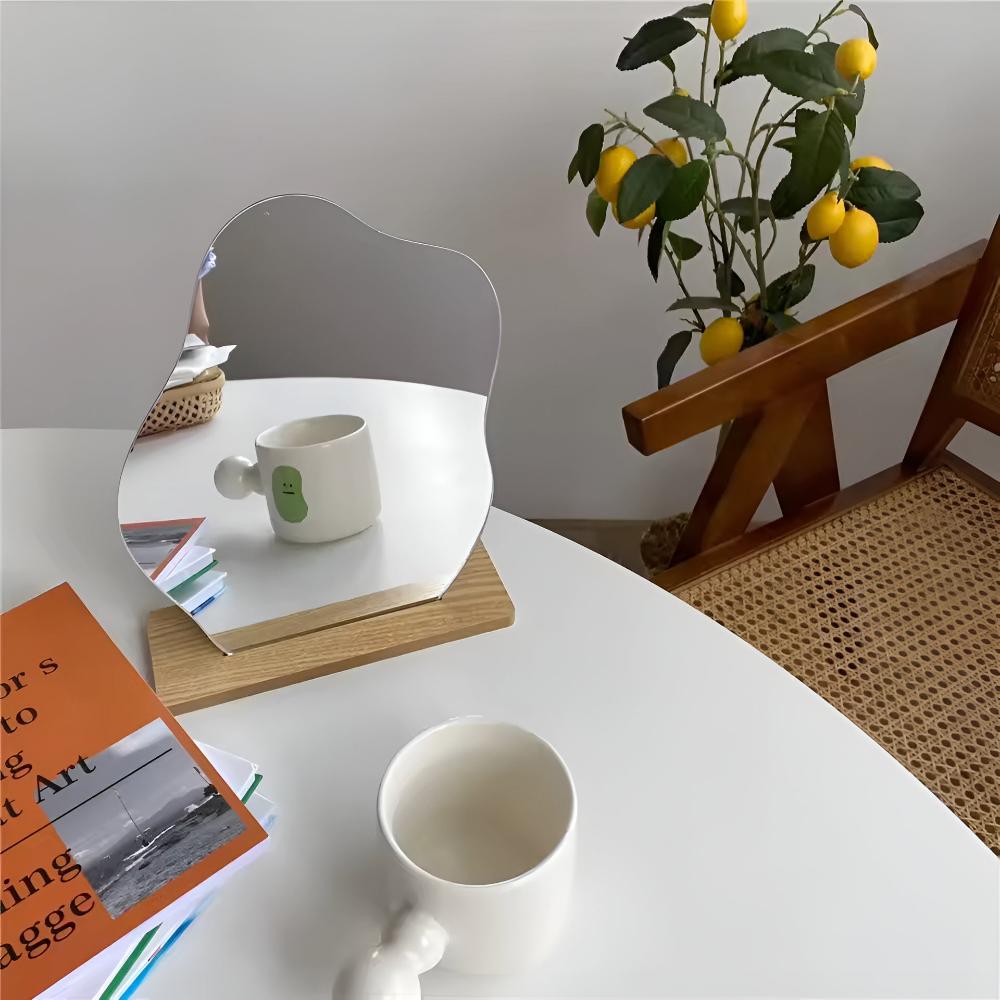 Vanity Mirror Curved Acrylic Adjustable Stand