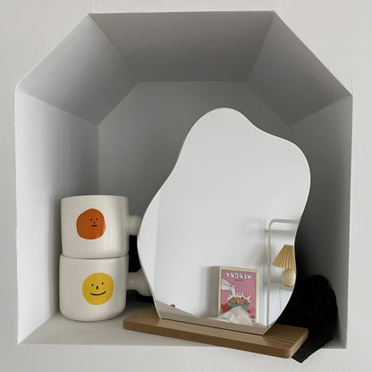 Vanity Mirror Curved Acrylic Adjustable Stand