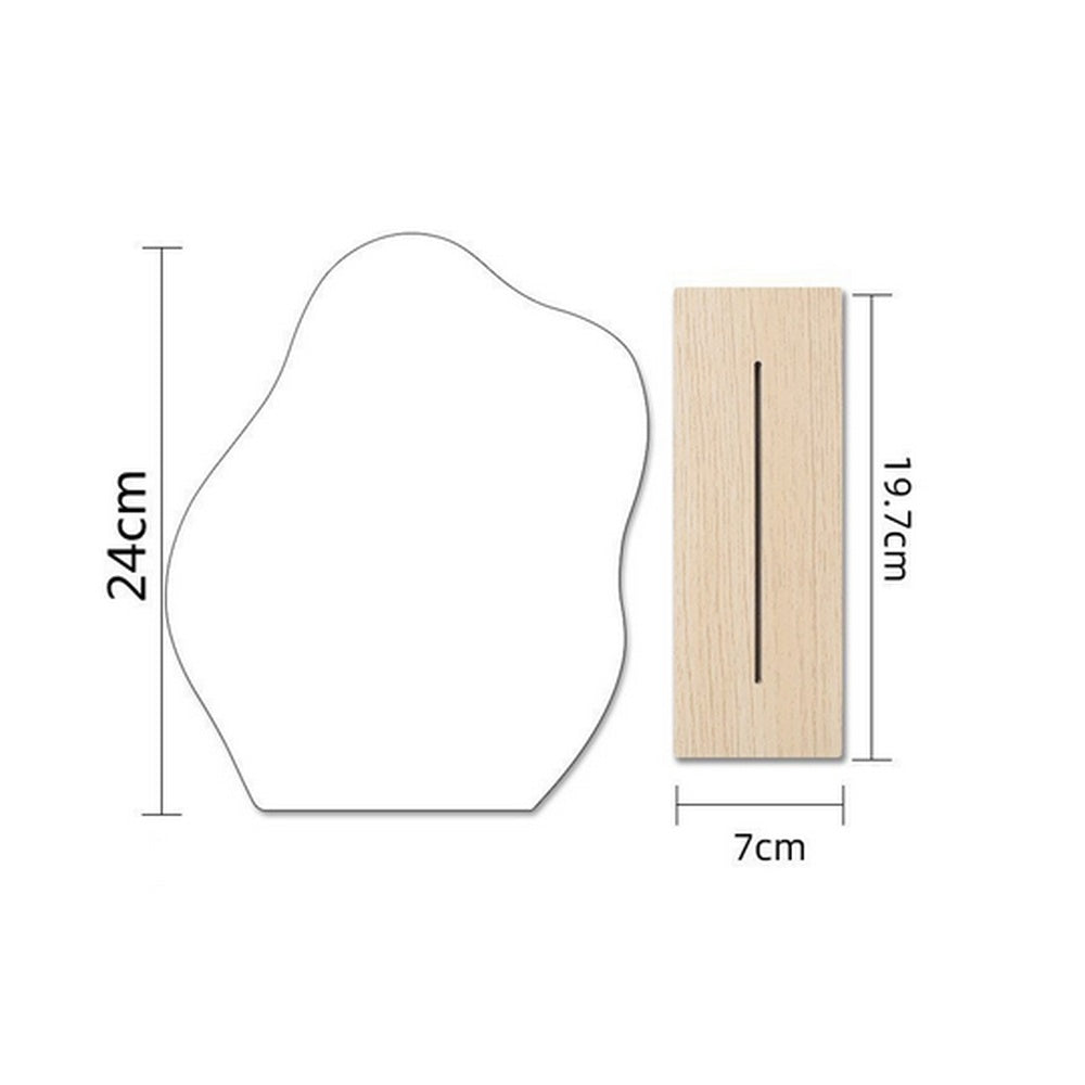 Vanity Mirror Curved Acrylic Adjustable Stand