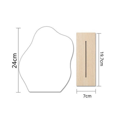 Vanity Mirror Curved Acrylic Adjustable Stand