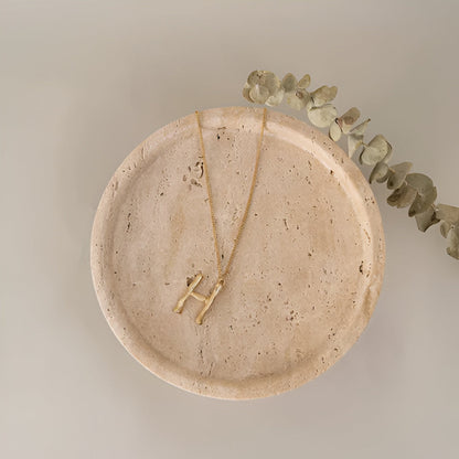 Vanity Tray Natural Travertine Oval & Circle