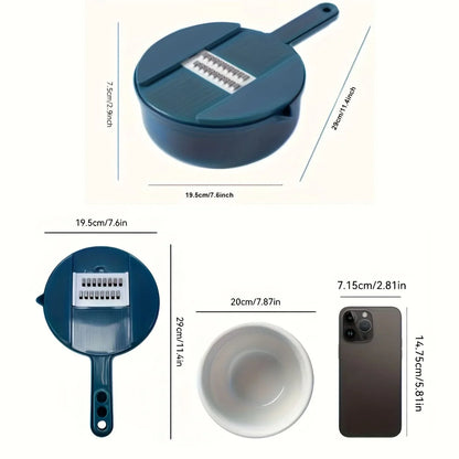 Vegetable Chopper 12-Function Interchangeable Blades Compact Storage