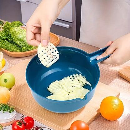 Vegetable Chopper 12-Function Interchangeable Blades Compact Storage
