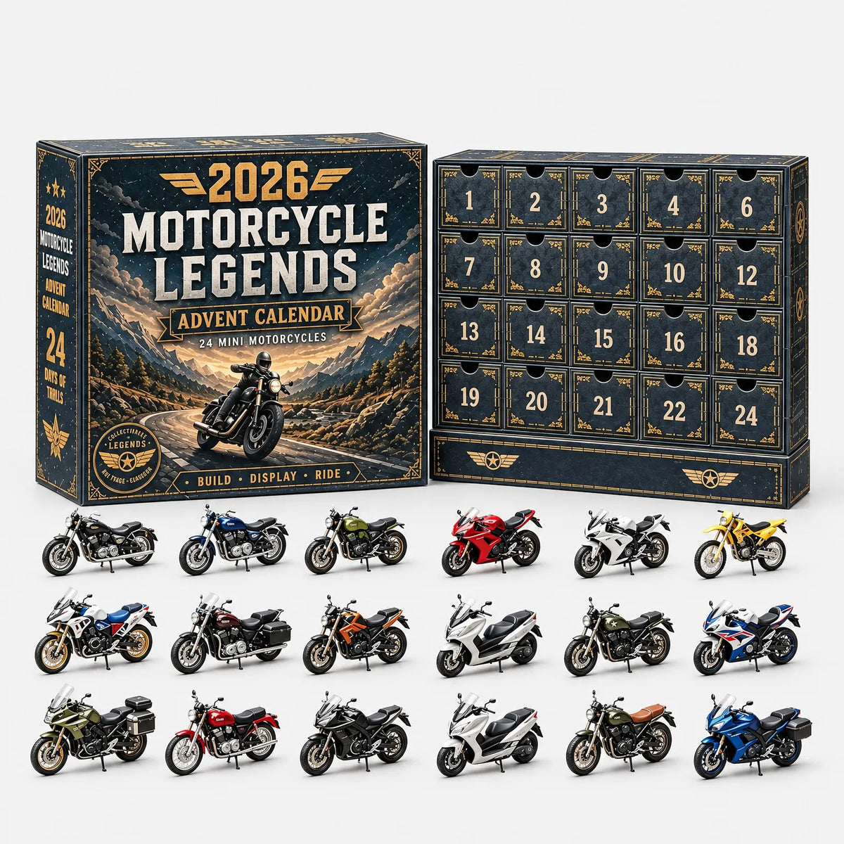 Vehicle Advent Calendar Die-Cast 24-Piece Set